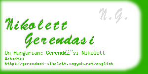 nikolett gerendasi business card